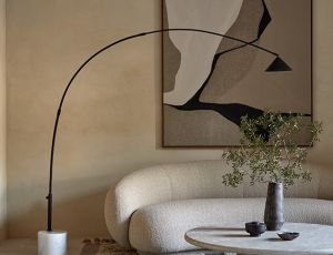 Floor Lamp Arc in Marble